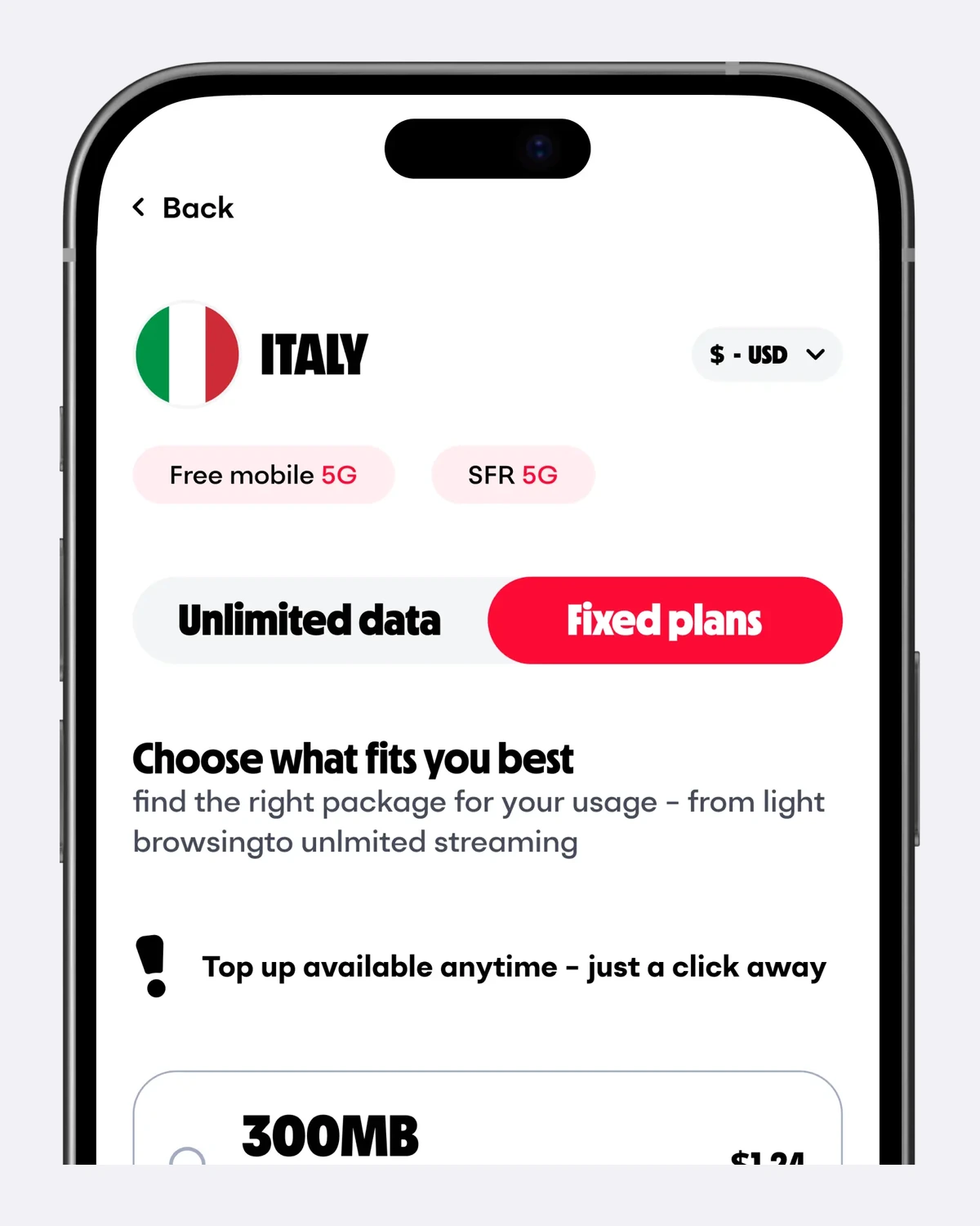 Choosing a data plan for Italy